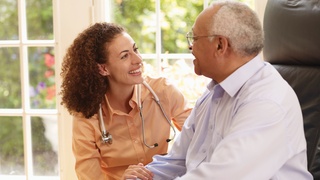 Doctor with patient